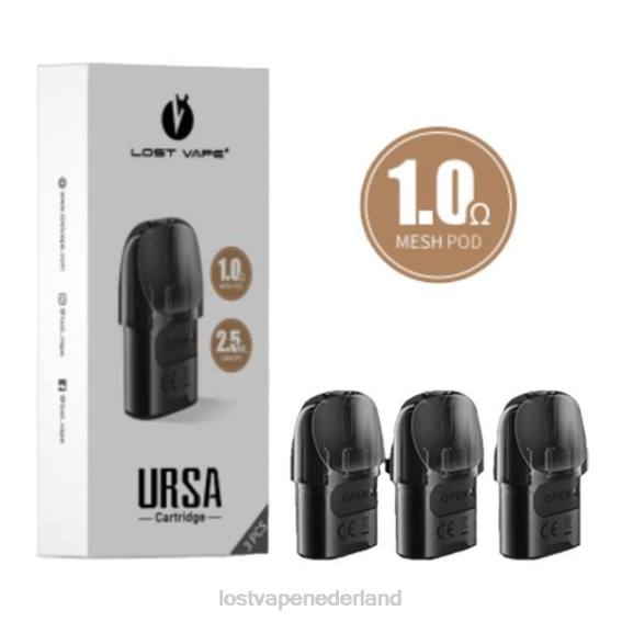 Lost Vape URSA vervangende peulen | 2,5 ml (3-pack) zwart 1.ohm - Lost Vape wholesale TYU4R124